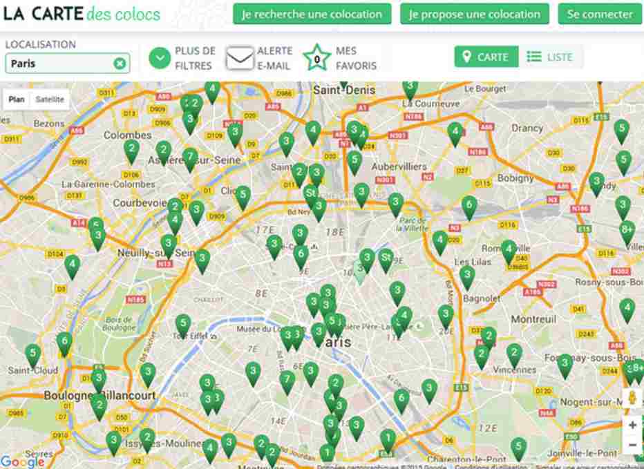 La Carte des Colocs